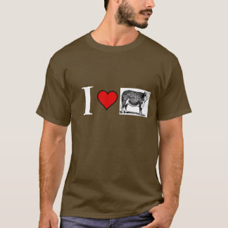 T-shirt J'aime les vaches brunes