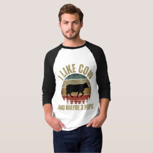 T-SHIRT J'AIME LES VACHES ET PEUT-ÊTRE 3 PERSONNES