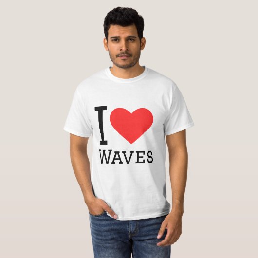 T-shirt J'aime les vagues (Devant entier)