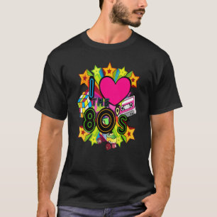 T-shirt J'Aime Les Vêtements Des Années 80 Pour Femmes Et