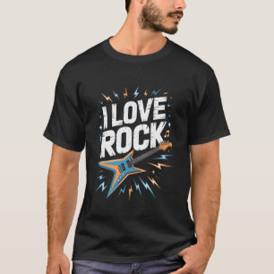 T-shirt J'aime les vibrations de la musique de guitare éle