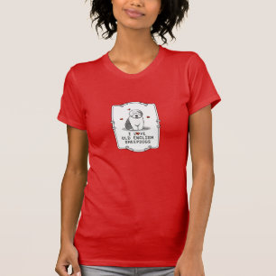 T-shirt J'aime les vieux bergers anglais (Grey 1) mignonne