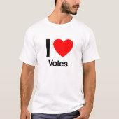 T-shirt j'aime les votes (Devant)