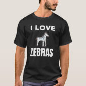 T-shirt J'aime les zèbres (Devant)