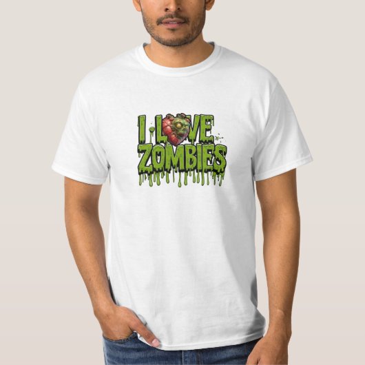 T-shirt J'aime les zombies (Devant)