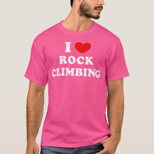 T-shirt J'aime l'escalade de rochers Je cœur escalade de r