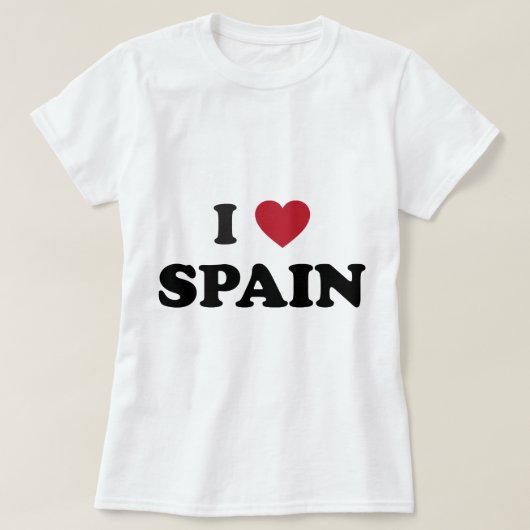T-shirt J'aime l'Espagne (Design devant)