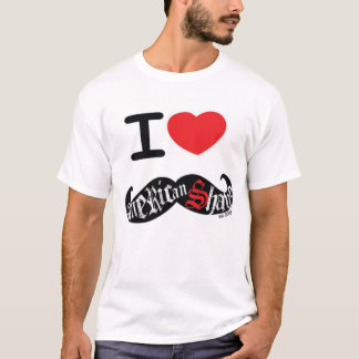 T-shirt J'aime l'est de la moustache du rasage américain.