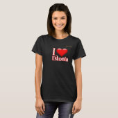 T-shirt J'aime l'Estonie (Devant entier)