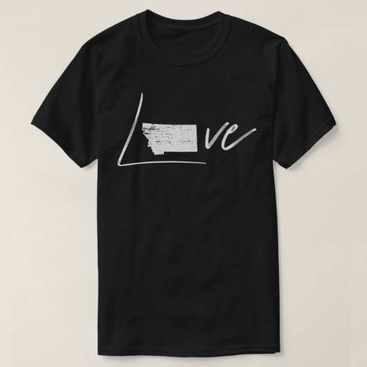 T-shirt J'Aime L'État Du Montana Ma Maison Douce Est Calli (Design devant)