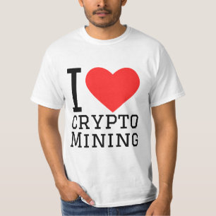 T-shirt J'aime l'extraction de crypto