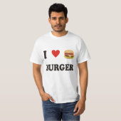 T-shirt J'aime l'hamburger (Devant entier)