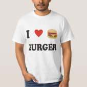 T-shirt J'aime l'hamburger (Devant)