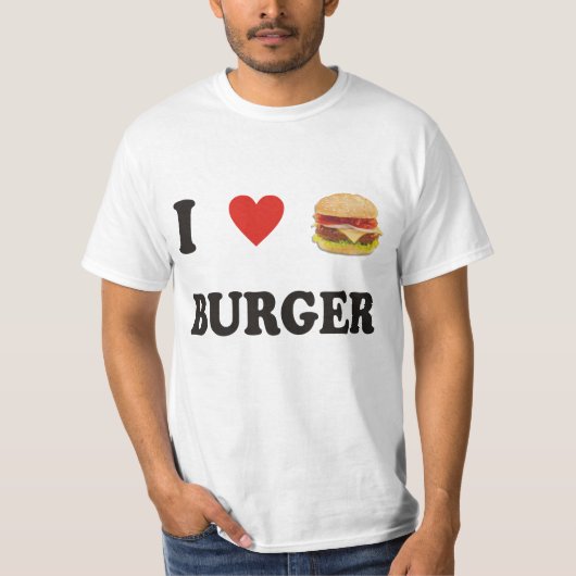 T-shirt J'aime l'hamburger (Devant)