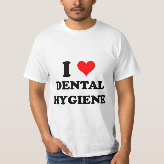 T-shirt J'aime l'hygiène dentaire (Devant)