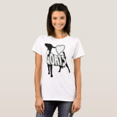 T-SHIRT J'AIME L'ICÔNE DE LOGO DE CHÈVRES (Devant entier)