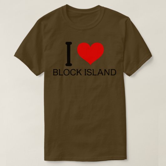 T-shirt J'aime l'île bloc (Design devant)