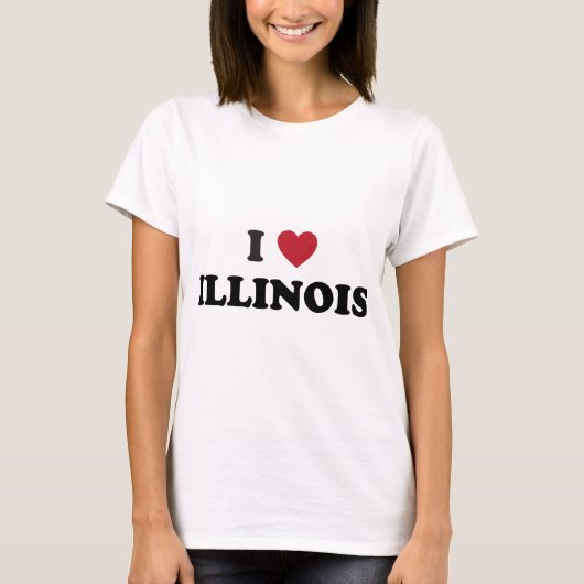 T-shirt J'aime l'Illinois (Devant)
