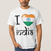 T-shirt J'aime l'Inde (Devant)