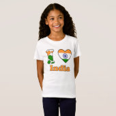 T-Shirt J'aime l'Inde (Devant entier)
