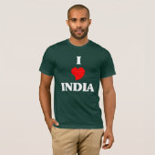 T-shirt J'aime l'Inde (Devant entier)
