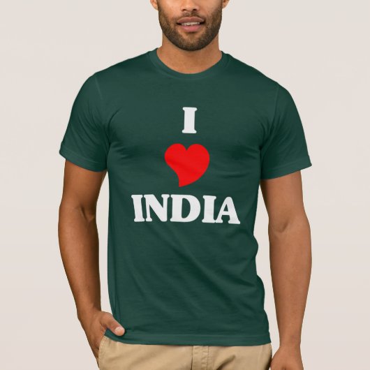 T-shirt J'aime l'Inde (Devant)