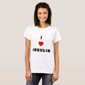 T-shirt J'aime l'insuline (Devant entier)