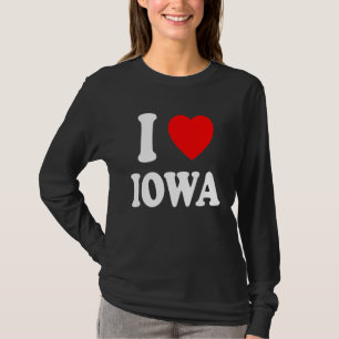 T-shirt J'aime l'Iowa Voyage Tourisme Vacances Maison