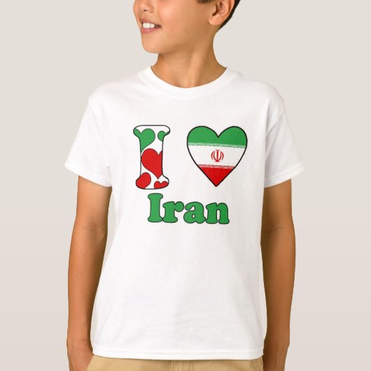 T-shirt J'aime l'Iran (Devant)