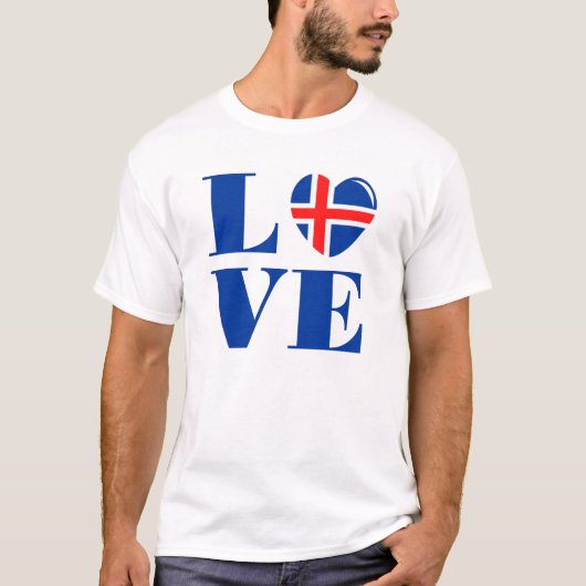 T-shirt J'aime l'Islande (Devant)