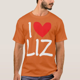 T-shirt J'aime Liz Nom Cœur Personnalisé Fille Femme Meill