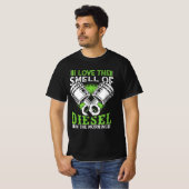 T-shirt J'Aime L'Odeur De Diesel Dans Le Cadeau Matin Pour (Devant entier)