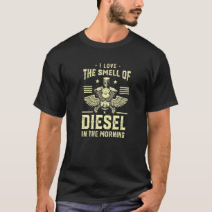T-shirt J'Aime L'Odeur Du Camion Mécanique De Camion Diese