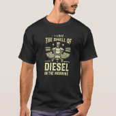T-shirt J'Aime L'Odeur Du Camion Mécanique De Camion Diese (Devant)