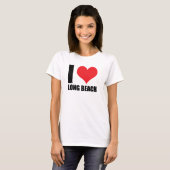 T-shirt J'aime Long Beach (Devant entier)