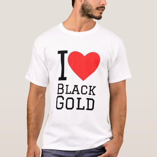 T-shirt J'aime l'or noir (Devant)