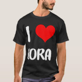 T-shirt J'aime LORA valentine désolé dames gars coeur belo (Devant)