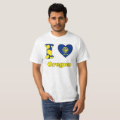 T-shirt J'aime l'Oregon (Devant entier)