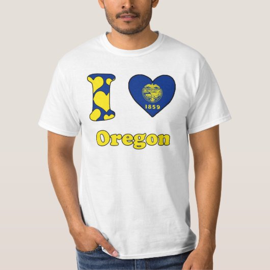 T-shirt J'aime l'Oregon (Devant)