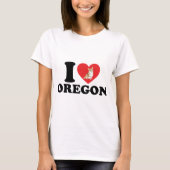 T-shirt J'Aime L'Oregon Et Mon Corgi (Devant)