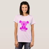 T-shirt J'aime l'ours de koala rose (Devant entier)