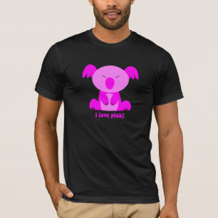 T-shirt J'aime l'ours de koala rose