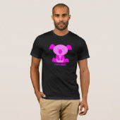 T-shirt J'aime l'ours de koala rose (Devant entier)