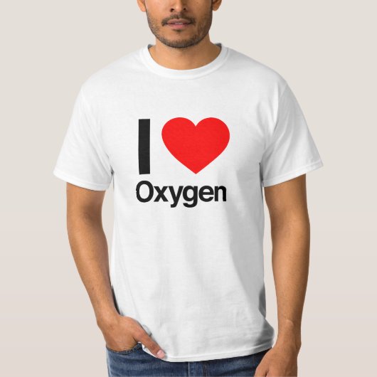 T-shirt j'aime l'oxygène (Devant)