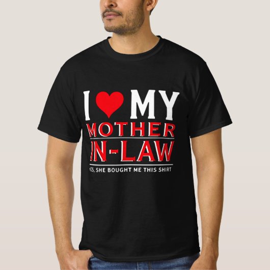 T-shirt J'aime ma belle-mère (Devant)