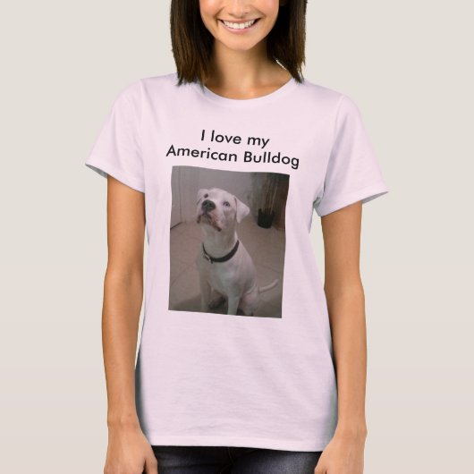T-shirt J'aime ma chemise American Bulldog (Devant)