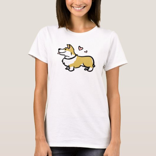 T-shirt J'aime ma chemise de Corgi (Devant)