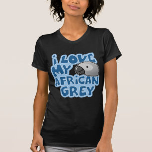 T-shirt J'aime ma chemise de dames Twofer de gris africain