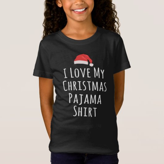 T-Shirt J'aime ma chemise en pyjama de Noël (Devant)