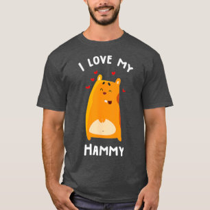 T-shirt J'Aime Ma Chemise Hammy Hamster Pour Les Amateurs